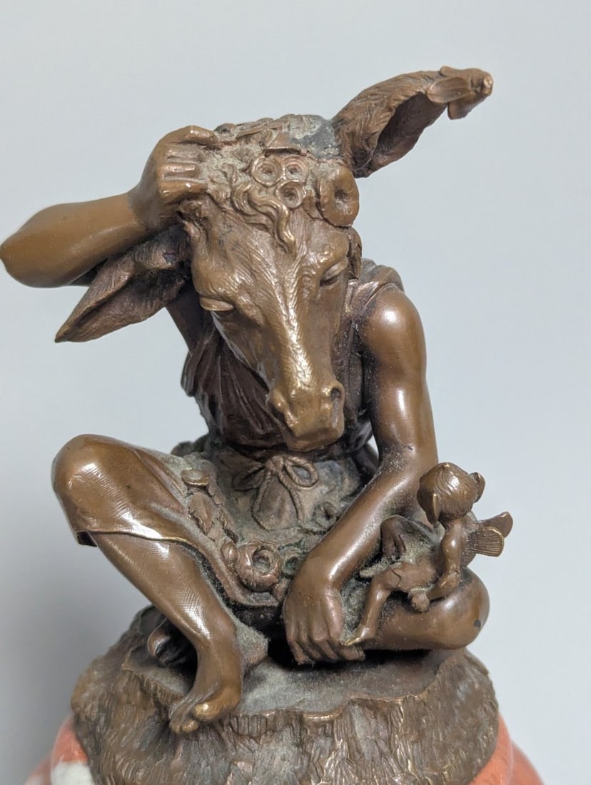 Bronze Figure L'Ane et le petit Amour by Albert-Ernest Carrier-Belleuse Sculpture - 2