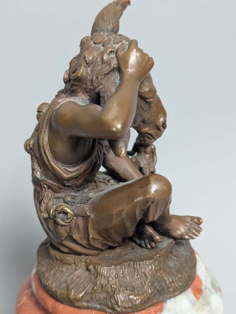 Bronze Figure L'Ane et le petit Amour by Albert-Ernest Carrier-Belleuse Sculpture - 5