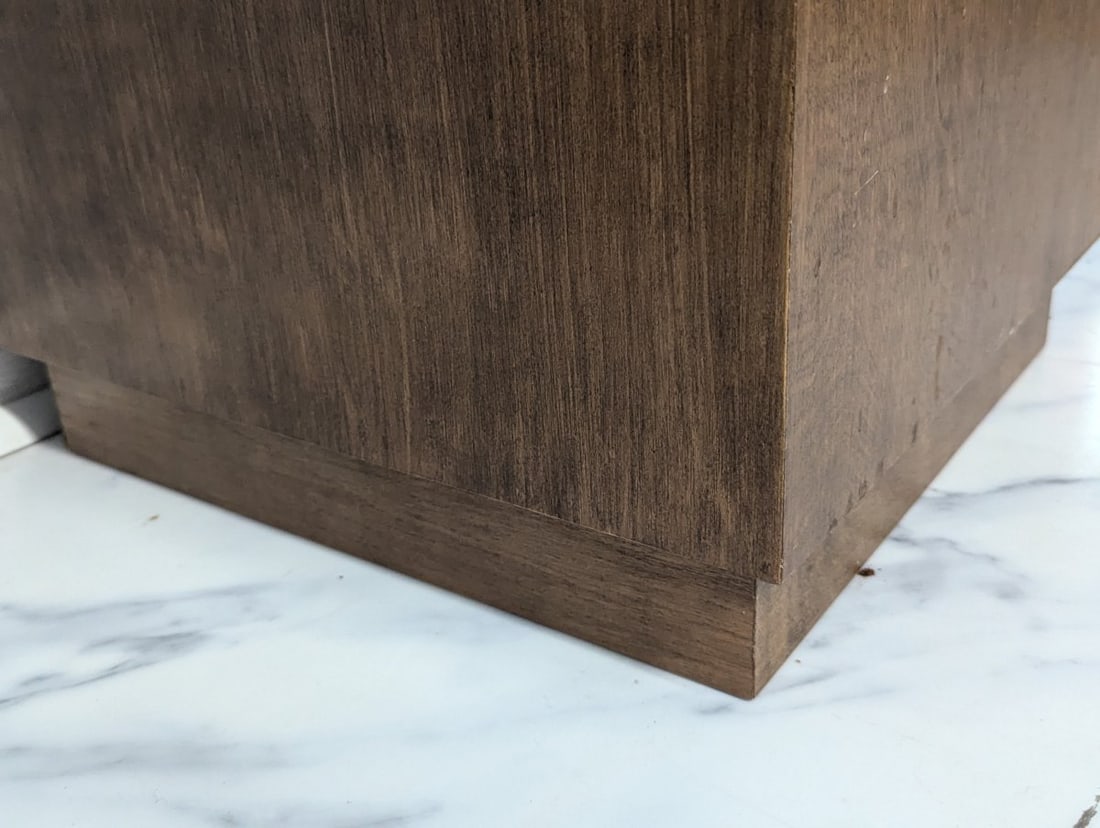 Modern Wood Veneer Display Pedestal for Art and Decor, Stylish and Versatile Stand - 5