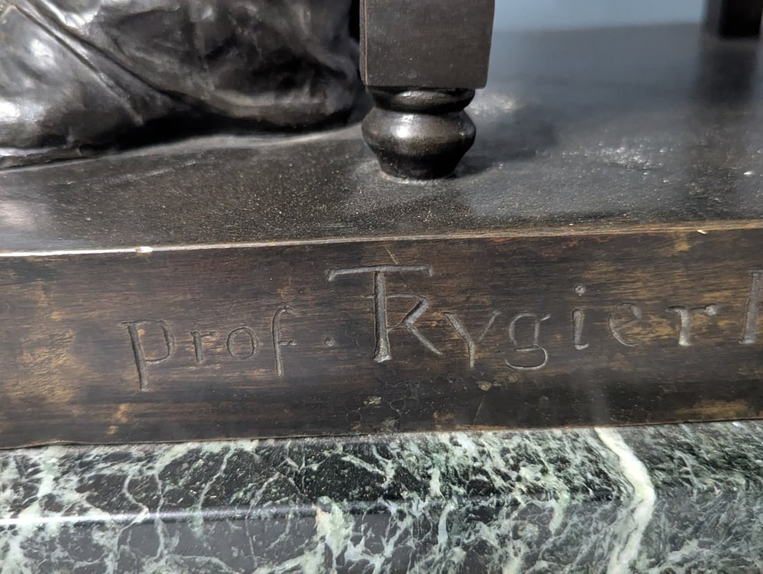 Bronze Sculpture of Nicolaus Copernicus by Teodor Rygier Historical Collectible 1893 - 10