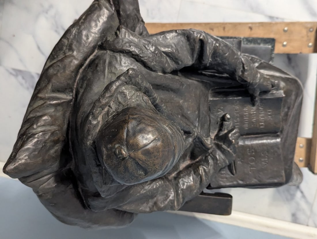 Bronze Sculpture of Nicolaus Copernicus by Teodor Rygier Historical Collectible 1893 - 12