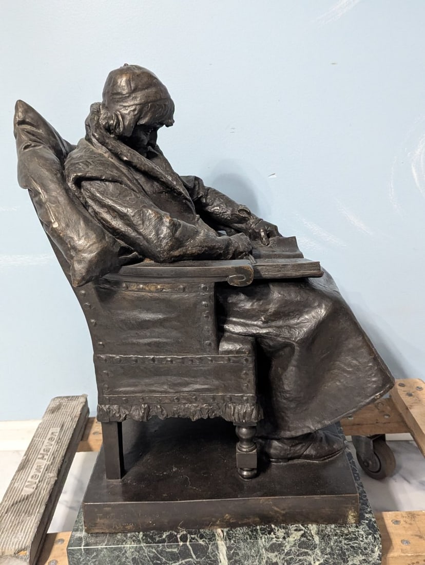 Bronze Sculpture of Nicolaus Copernicus by Teodor Rygier Historical Collectible 1893 - 6