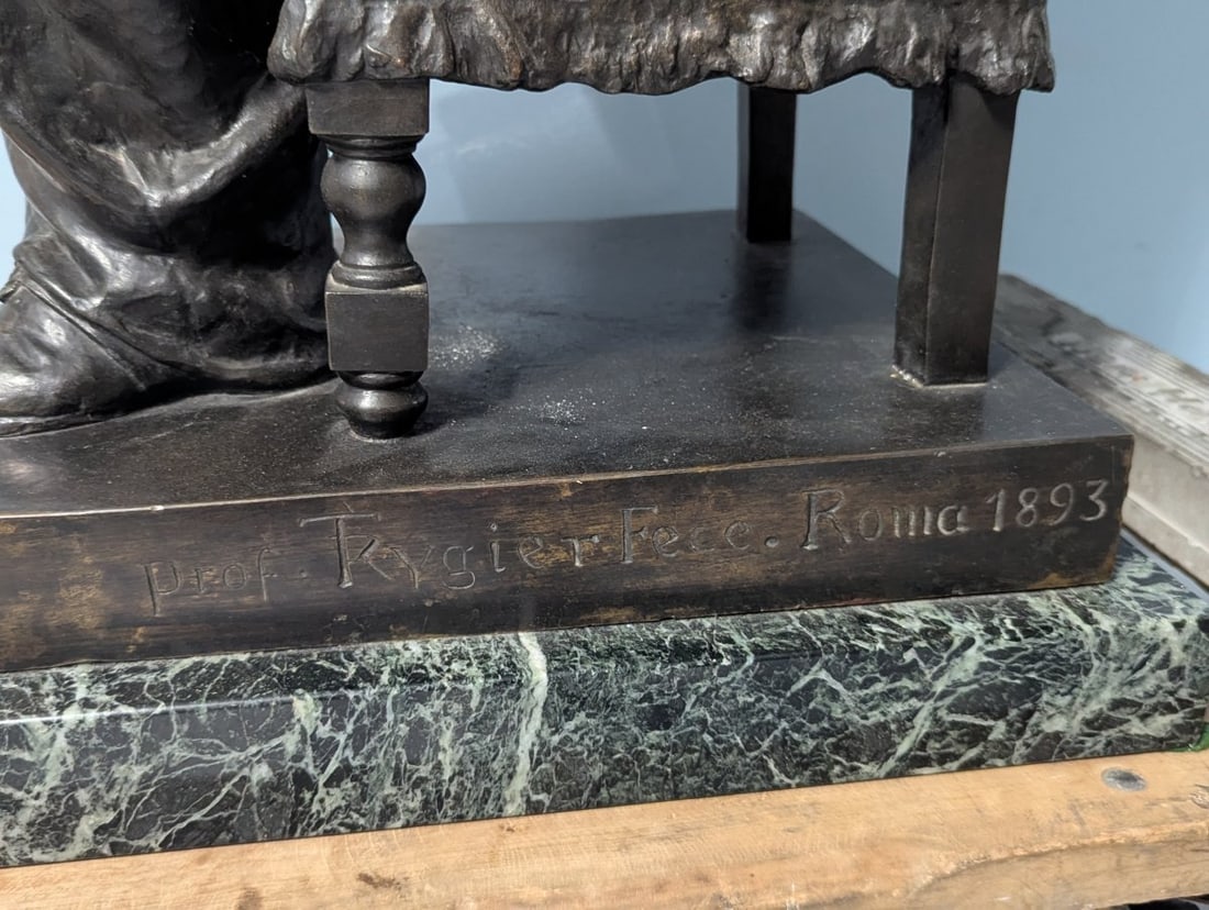 Bronze Sculpture of Nicolaus Copernicus by Teodor Rygier Historical Collectible 1893 - 9