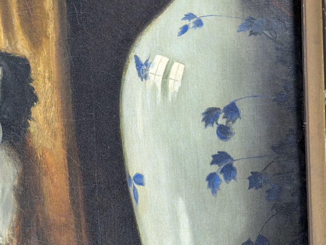 Alexander Pope Japanese Chin Oil Painting Crystal Ball Listed Artist Signed - 5