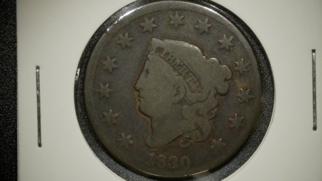 1830 Coronet Head Large Cent V.G. - Christian Gobrecht Design - Collectible Copper Coin: **Important** Please read below description on how to avoid high shipping costs. Discover a remarkable piece of American history with this 1830 Coronet Head Large Cent, graded as Very Good (V.G.).