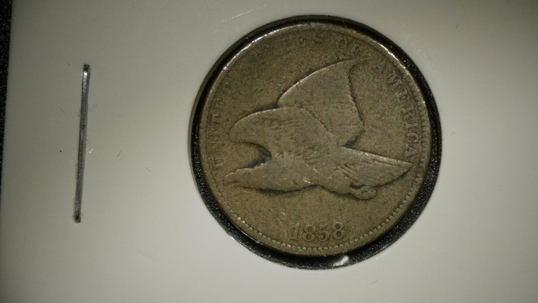 1858 Flying Eagle Cent Fine Grade Coin United States Mint James B. Longacre: **Important** Please read below description on how to avoid high shipping costs. Bid now on this remarkable 1858 Flying Eagle Cent, expertly graded as Fine. This historical coin, designed by James B. 
