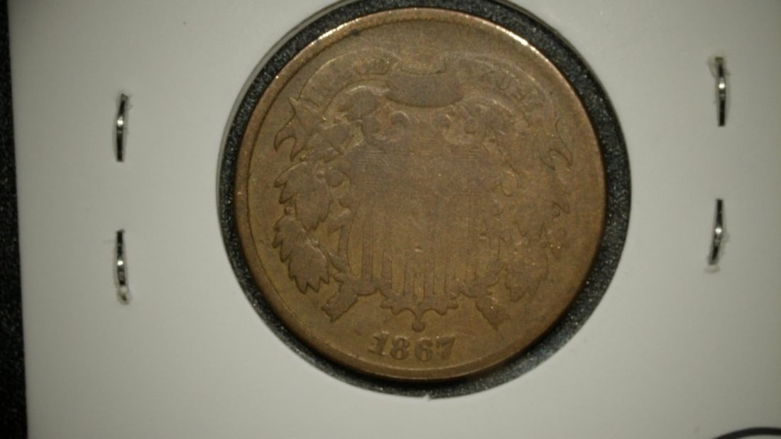 1867 United States Two Cent Piece Good by James Barton Longacre - 2