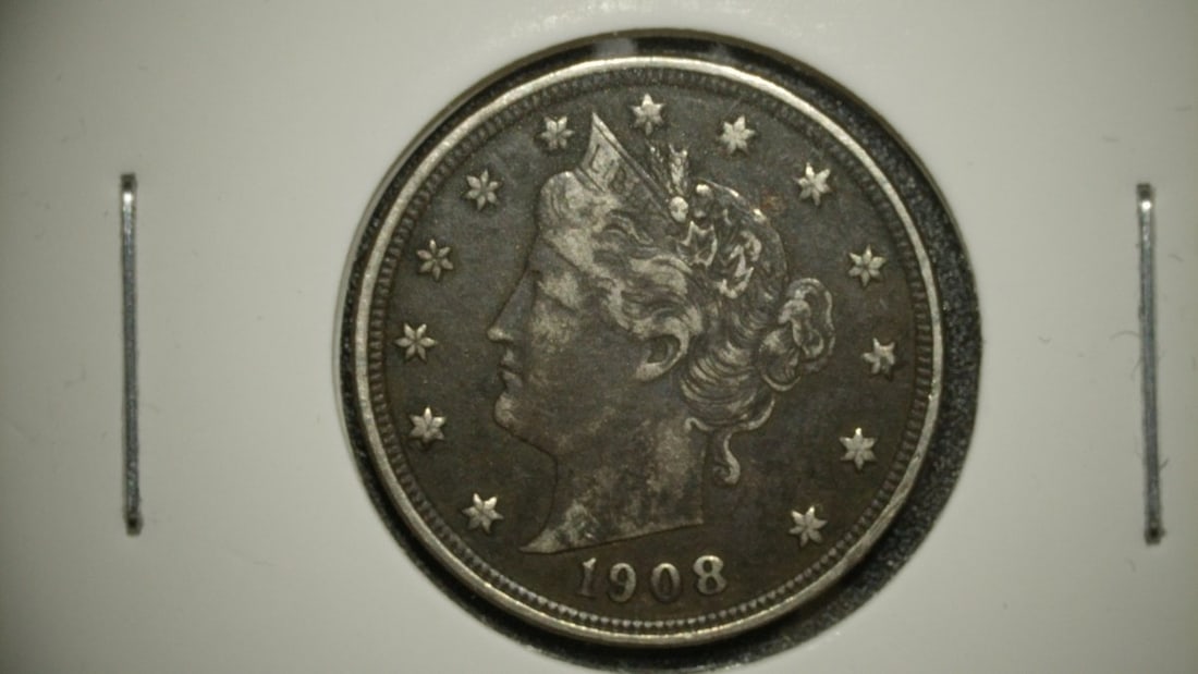 1908 Liberty Head V Nickel VF Very Fine Coin Designed by Charles E. Barber: **Important** Please read below description on how to avoid high shipping costs. Don't miss this stunning 1908 United States Liberty Head Nickel, also known as a 'V' Nickel. This coin was minted in