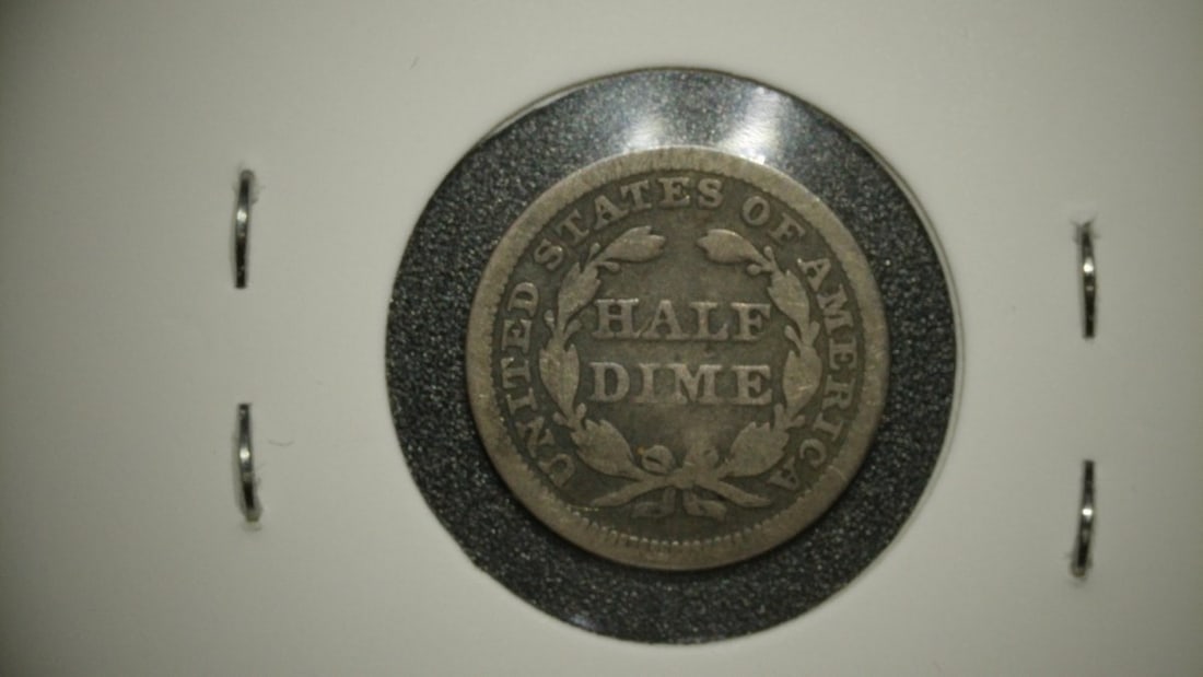 1853 Seated Liberty Half Dime with Arrows V.G. Grade - United States Mint - 2