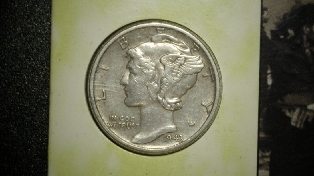 1941 1943 1944 1945 Mercury Dimes Lot - Adolph A. Weinman - Collectible Silver Coins - 3