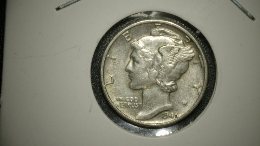 1941 1943 1944 1945 Mercury Dimes Lot - Adolph A. Weinman - Collectible Silver Coins - 7