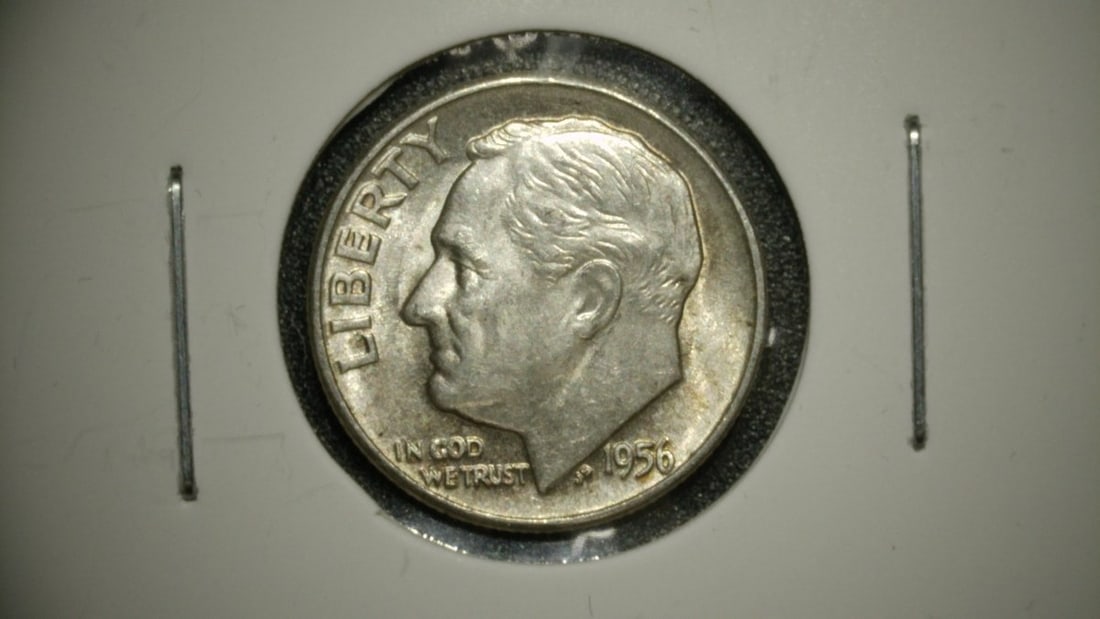 Collection of 5 Roosevelt Dimes by John R. Sinnock | 1947 F, 1955-D VF, 1956 EF, 1950 F, 1963-D Unc - 5