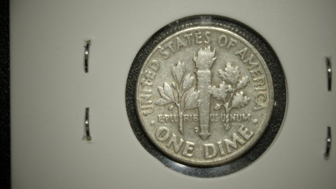 Collection of 5 Roosevelt Dimes by John R. Sinnock | 1947 F, 1955-D VF, 1956 EF, 1950 F, 1963-D Unc - 8