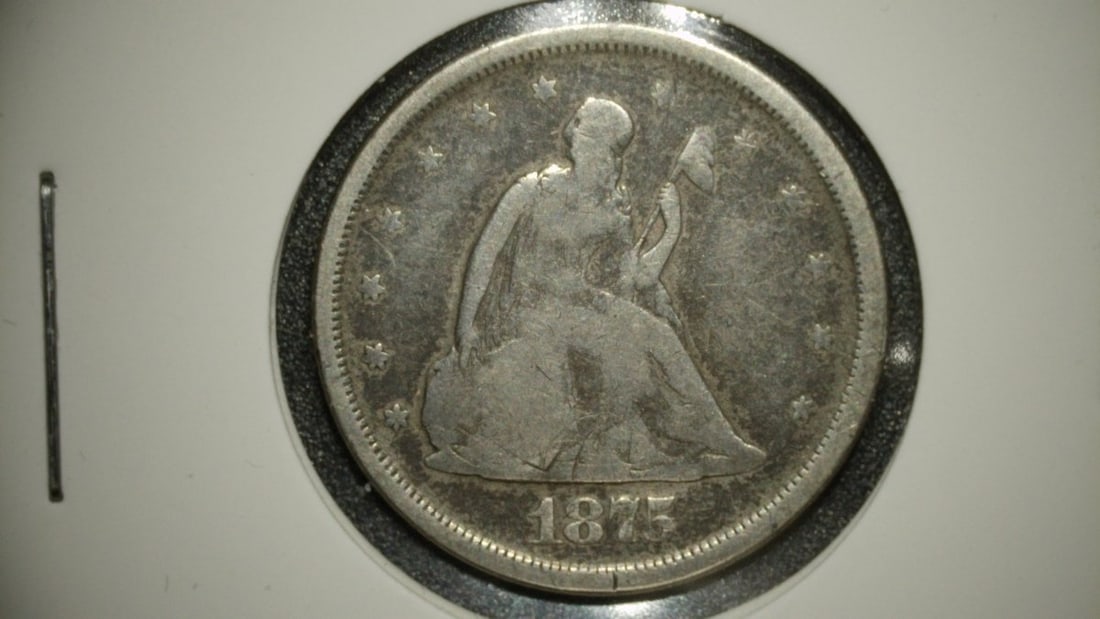 1875-S Seated Liberty Twenty Cent Piece Fine by William Barber (1 of 2)