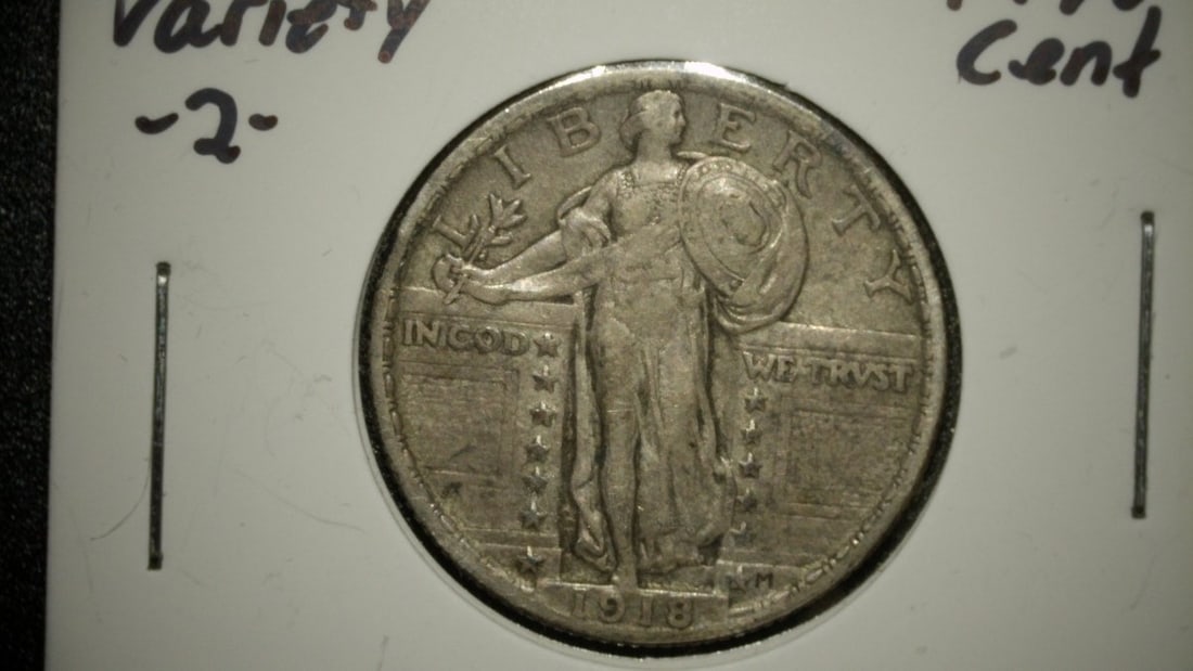 1917 1918 Standing Liberty Quarter Set VF Hermon Atkins MacNeil 90% Silver Coins - 3
