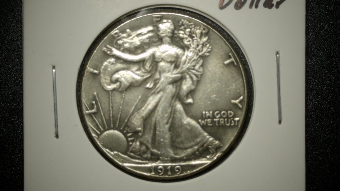 1919-D Walking Liberty Half Dollar Extra Fine by Adolph A. Weinman: **Important** Please read below description on how to avoid high shipping costs. Discover a beautifully preserved 1919-D Walking Liberty Half Dollar, graded as Extra Fine. This iconic coin, designed