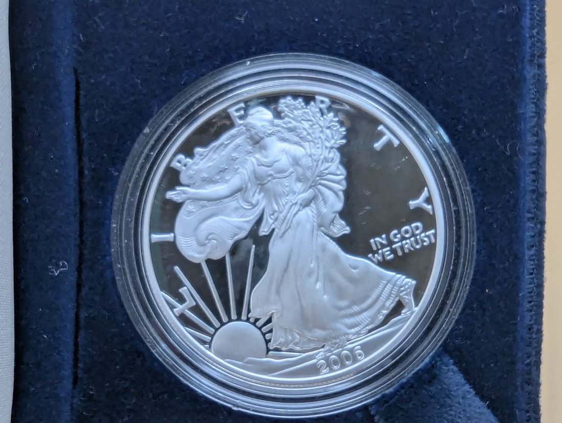 2006-W American Eagle One Ounce Proof Silver Dollar - Mint Condition - Adolph A. Weinman - 2