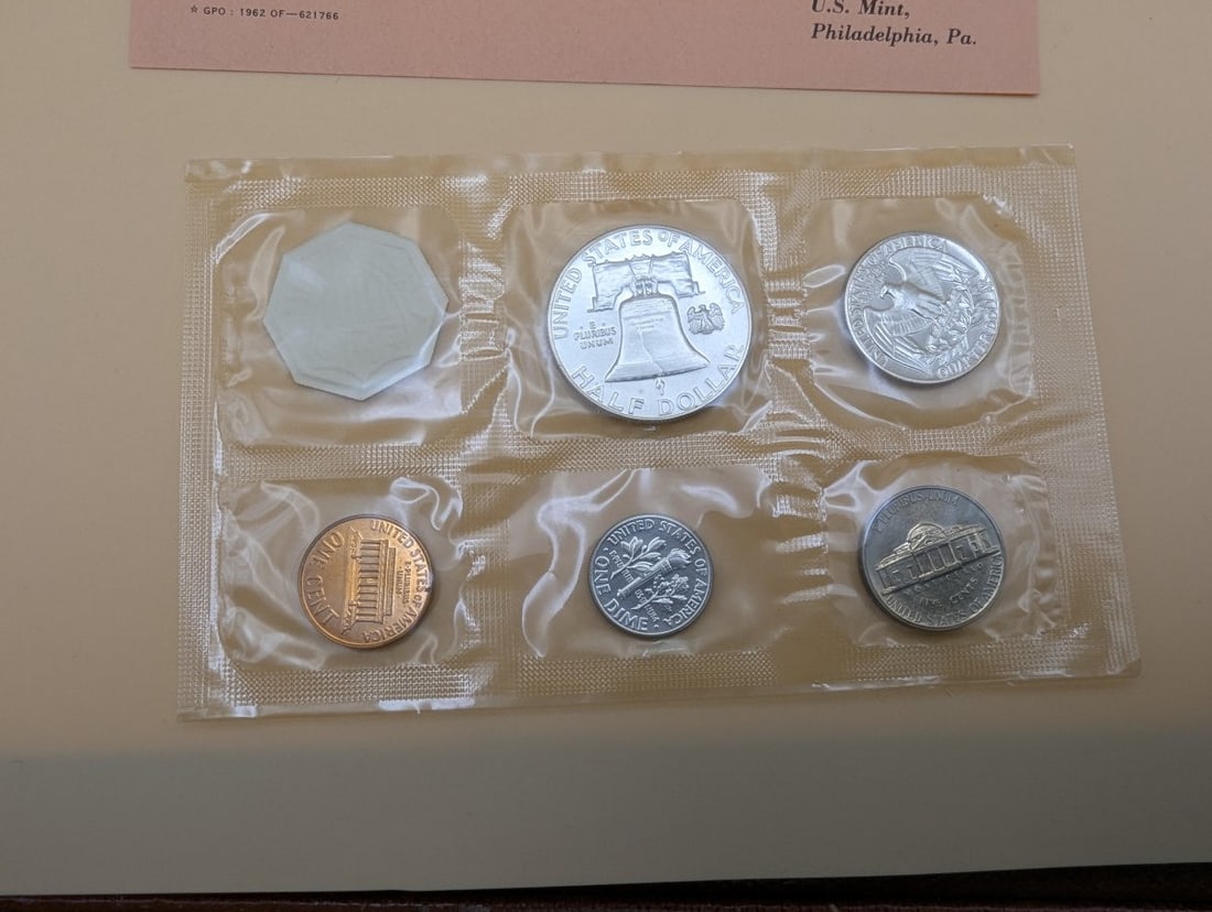 1962 U.S. Mint Proof Set - Complete Original Government Packaging with Silver Coins - 3