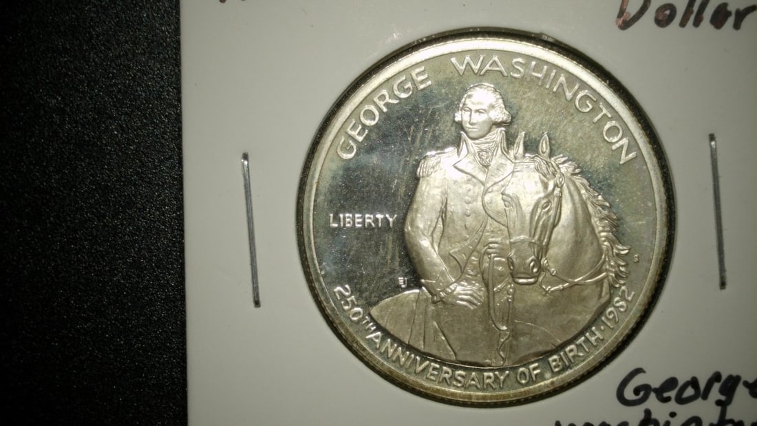 1982-S George Washington 250th Anniversary Commemorative Proof Half Dollar by Elizabeth Jones: **Important** Please read below description on how to avoid high shipping costs. Up for auction is a stunning 1982-S George Washington 250th Anniversary Commemorative Proof Half Dollar. This exception