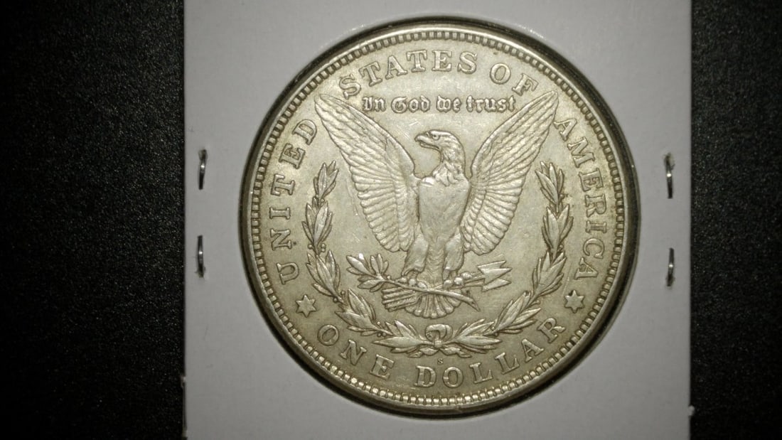 1921-S Morgan Silver Dollar Set - V.F. and A.U. Grades - George T. Morgan Design - 2