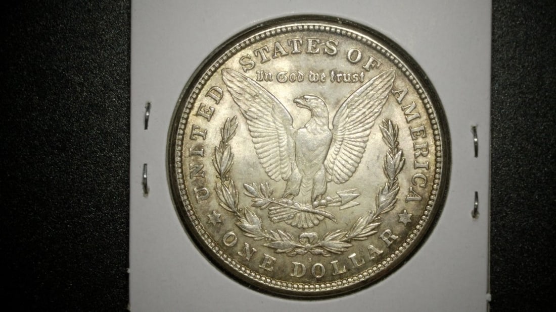 1921-S Morgan Silver Dollar Set - V.F. and A.U. Grades - George T. Morgan Design - 4