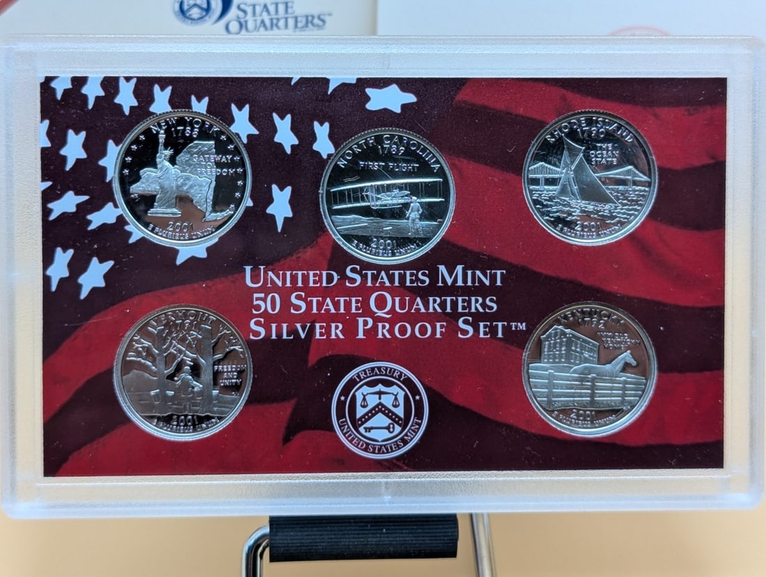 2001-S United States Mint Silver Proof Set 10 Coins Complete OGP with COA - 2