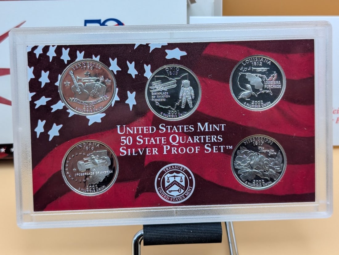 2002-S United States Mint Silver Proof Set 10 Coins with OGP COA 90% Silver - 3