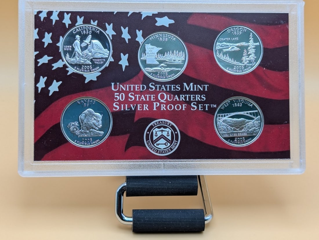 2005 United States Mint Silver Proof Set - Excellent Condition with COA - 2