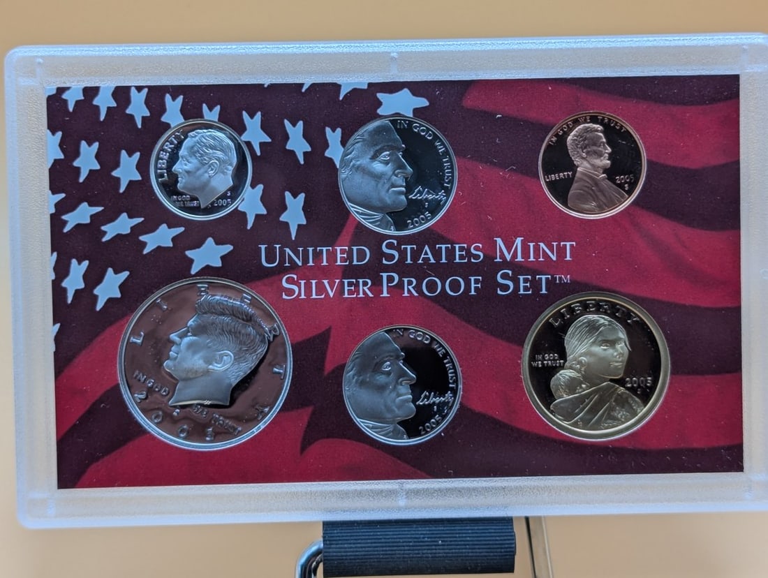 2005 United States Mint Silver Proof Set - Excellent Condition with COA - 4
