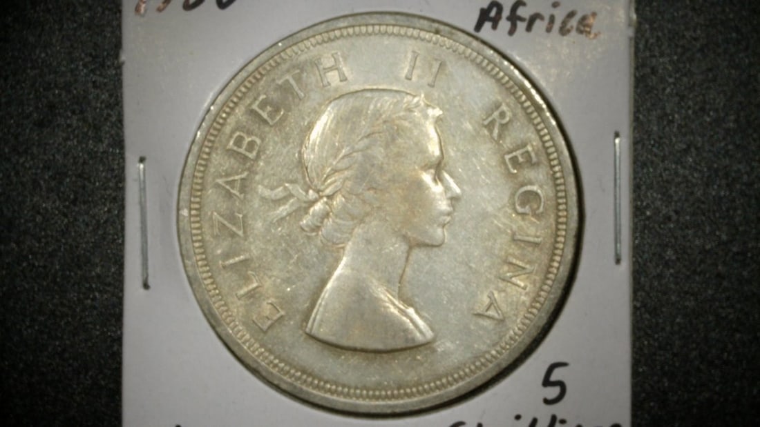 1958 South Africa 5 Shillings Coin Lot - F & VF - Mary Gillick, Coert Steynberg Designs: **Important** Please read below description on how to avoid high shipping costs. Presenting a unique lot of two 1958 South Africa 5 Shillings coins, showcasing expert craftsmanship and historical