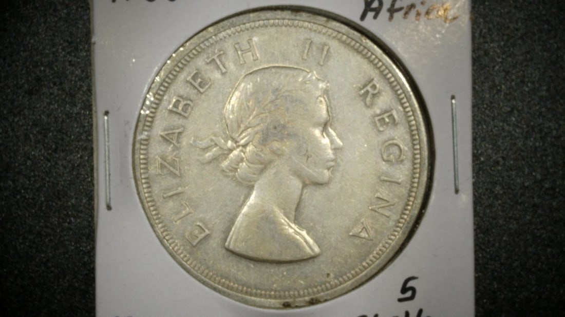1958 South Africa 5 Shillings Coin Lot - F & VF - Mary Gillick, Coert Steynberg Designs - 3
