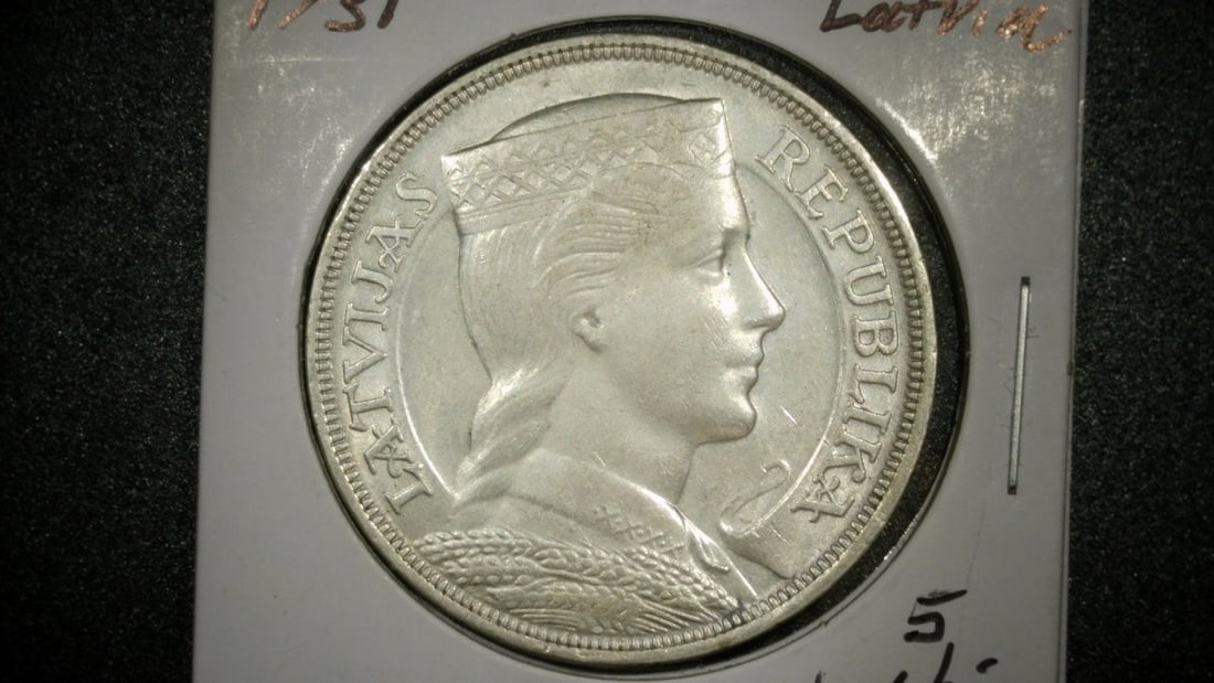 1931 Latvia 5 Lati Silver Coin Rihards ZariÅ†Å¡ Uncirculated Grade Excellent: **Important** Please read below description on how to avoid high shipping costs. This pristine 1931 Latvia 5 Lati silver coin is a must-have for collectors. Graded as Uncirculated, it showcases