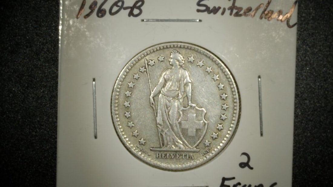 1960-1965 Switzerland 2 Francs Coins Collection Antoine Bovy 3 pcs Silver: **Important** Please read below description on how to avoid high shipping costs. Offered here is a captivating collection of three Switzerland 2 Francs coins from the years 1960, 1961, and 1965, showc