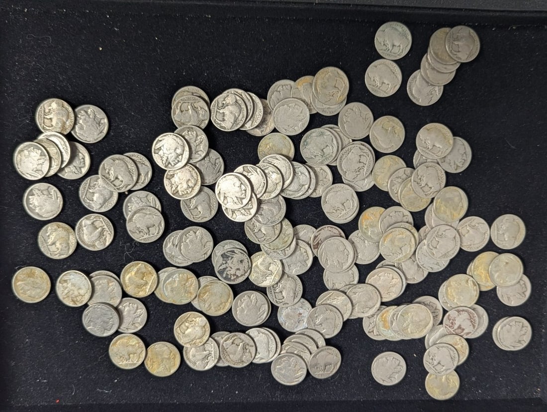 Bulk Lot of Dateless U.S. Buffalo Nickels by James Earle Fraser - 1.575 lbs Poor Grade (1 of 2)