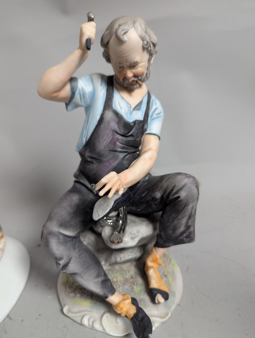 Arnart Creations Porcelain Figurines Elderly Couple Cobbler Old Man Bust - 4