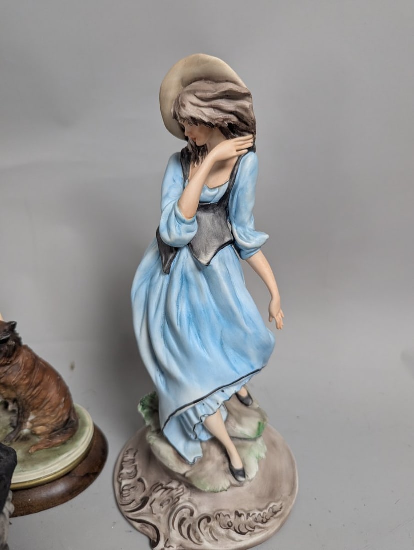 Lot of 7 Italian Pottery Figurines Capodimonte Bruno Merli Agostinelli Pucci - 2
