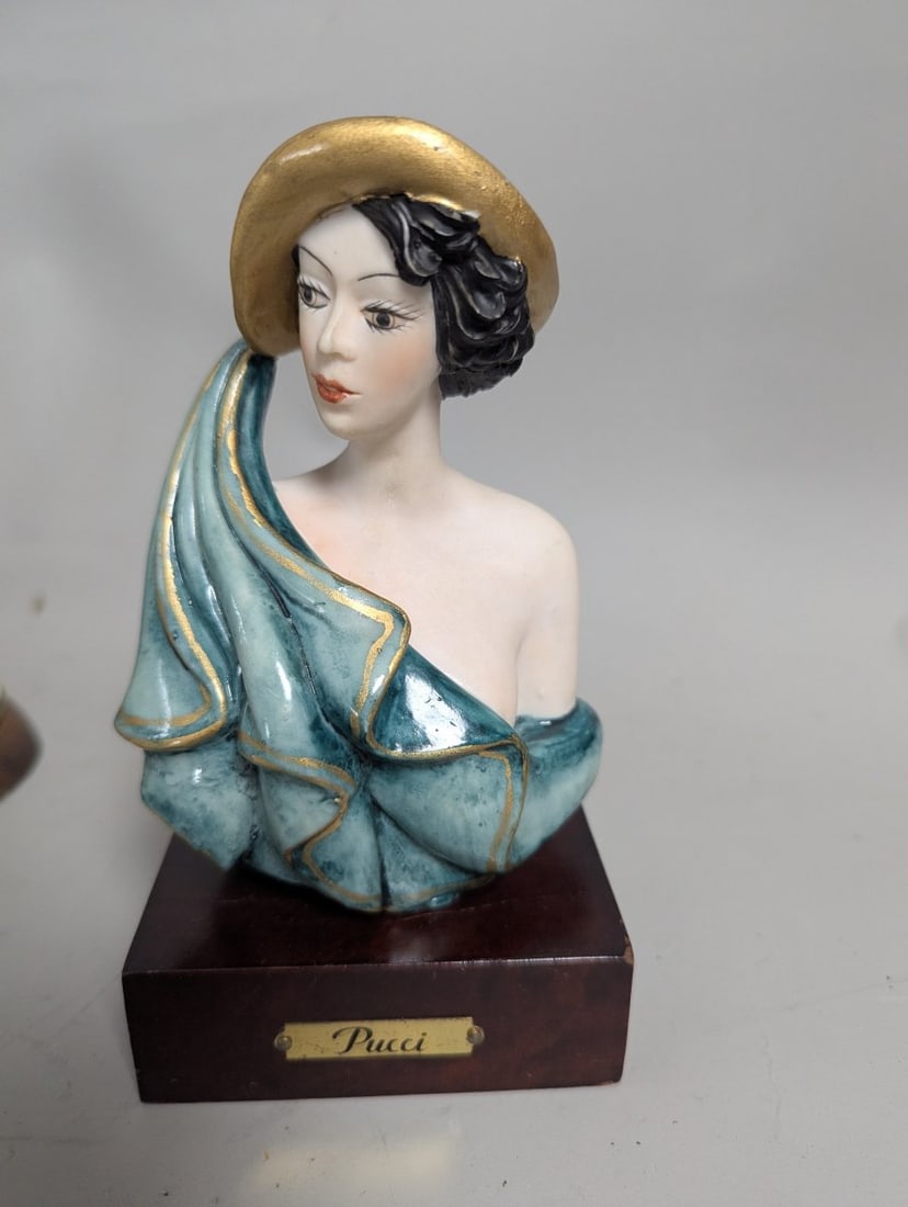 Lot of 7 Italian Pottery Figurines Capodimonte Bruno Merli Agostinelli Pucci - 6
