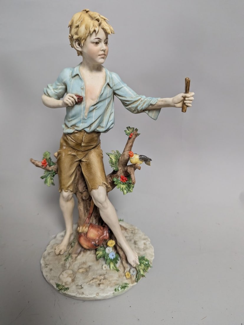 Lot of 7 Italian Pottery Figurines Capodimonte Bruno Merli Agostinelli Pucci - 7
