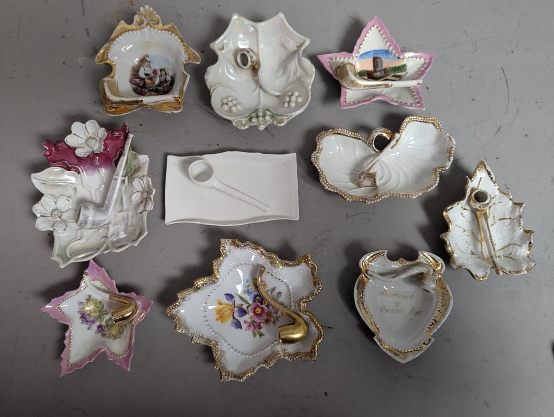 Vintage Ceramic Pipe Holders Collection Decorative Trinket Dishes Rosenthal Bavaria (1 of 13)
