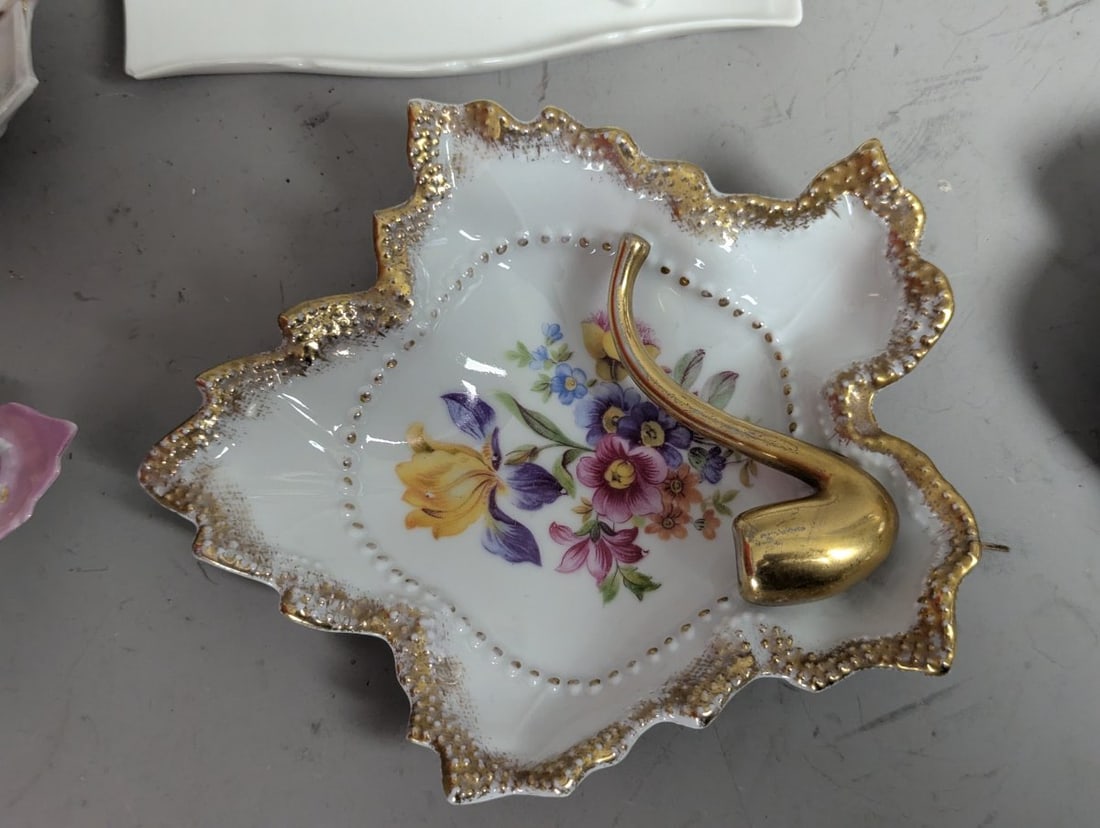 Vintage Ceramic Pipe Holders Collection Decorative Trinket Dishes Rosenthal Bavaria - 3