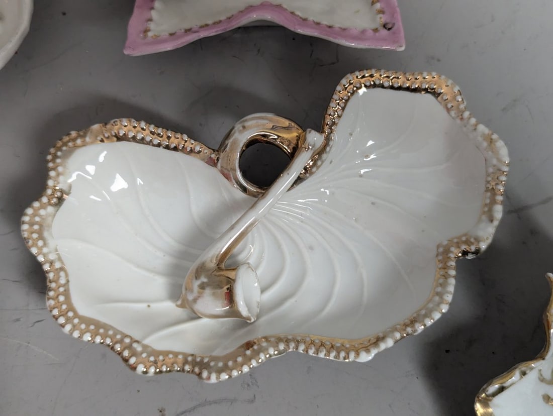 Vintage Ceramic Pipe Holders Collection Decorative Trinket Dishes Rosenthal Bavaria - 6