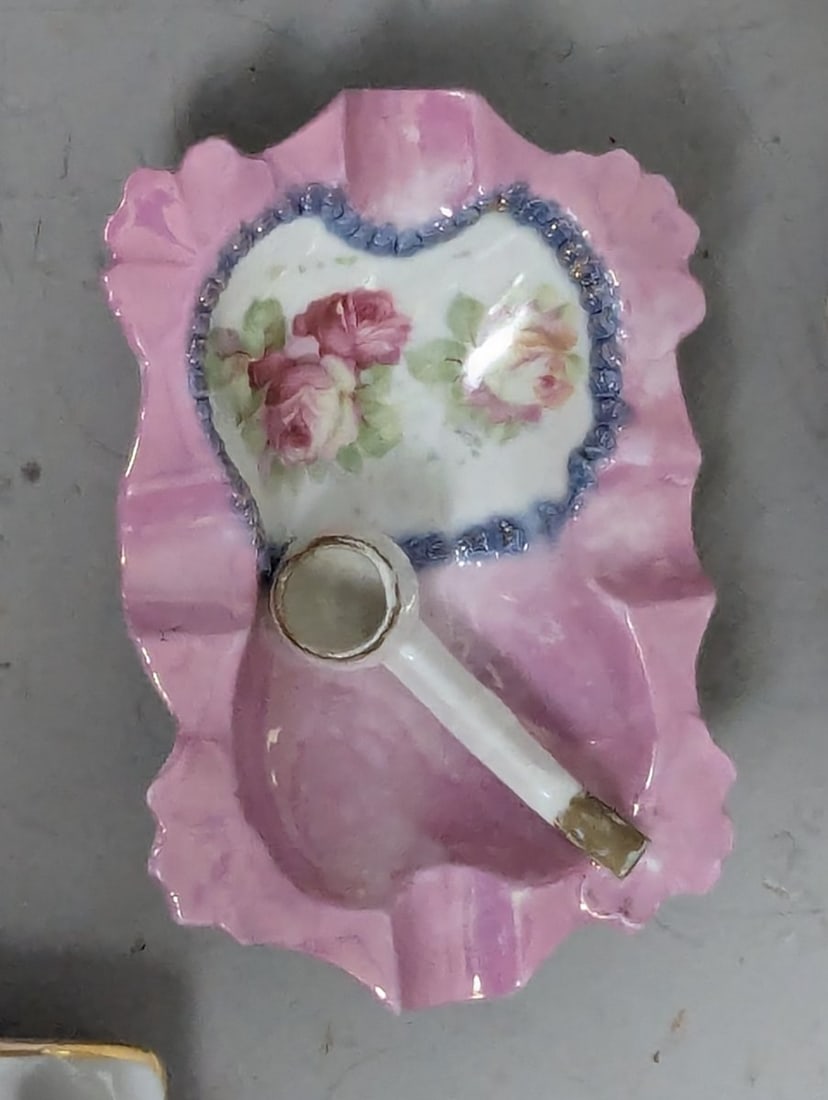 Vintage Ceramic Ashtray Collection Pipe Rests Decorative Souvenir Ware 10 Pieces - 5