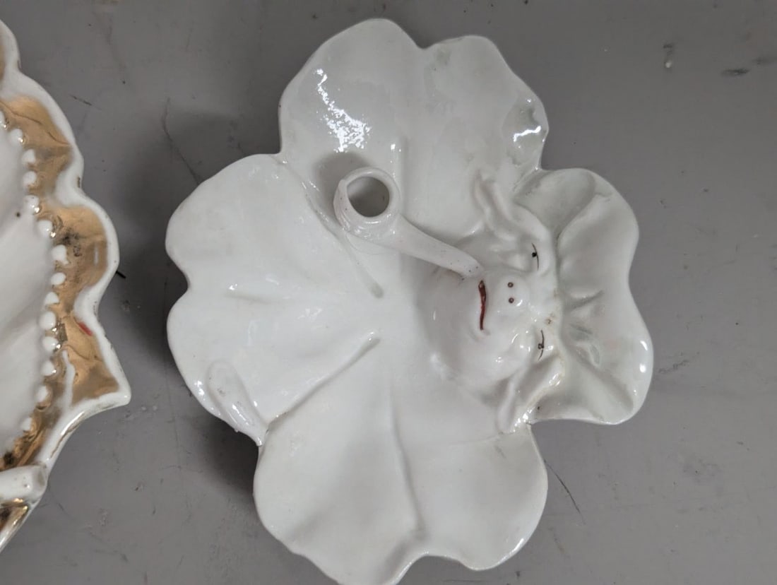 Vintage Ceramic and Porcelain Decorative Dishes Pipe Ashtrays Collection 10 Pieces - 5