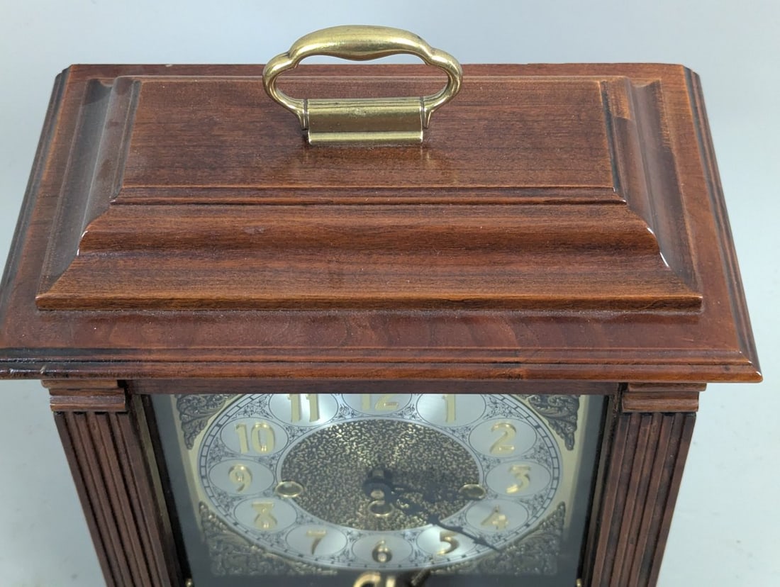 Emperor Key-Wind Mantel Clock with German Hermle Movement and Pendulum - 3