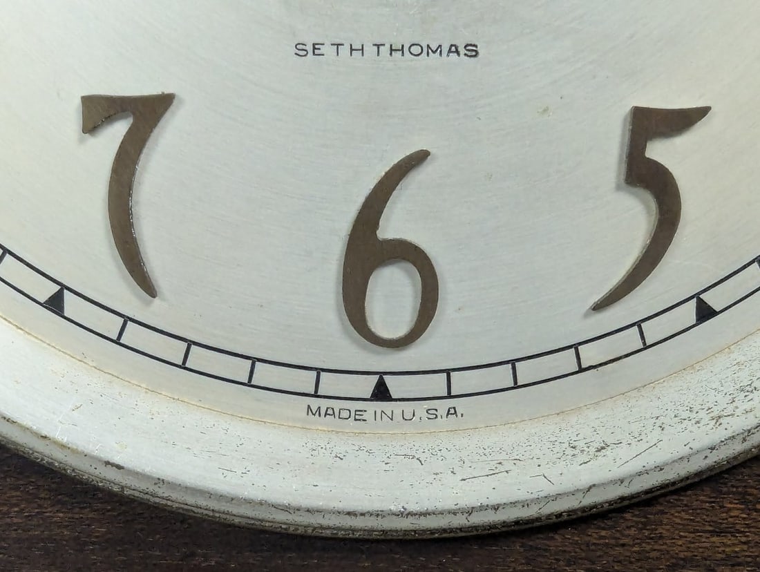 Seth Thomas Tambour Mantel Clock Classic Chiming Design in Working Order with Pendulum - 3