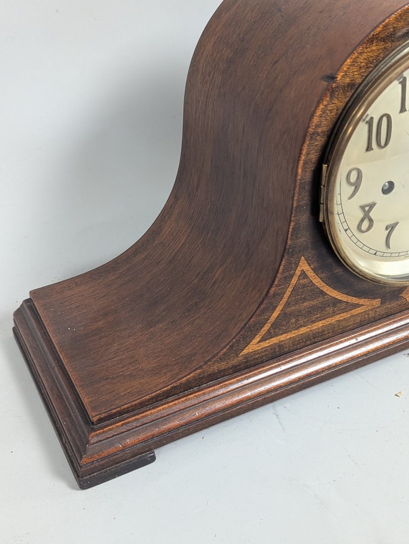 Seth Thomas Tambour Mantel Clock Classic Chiming Design in Working Order with Pendulum - 6