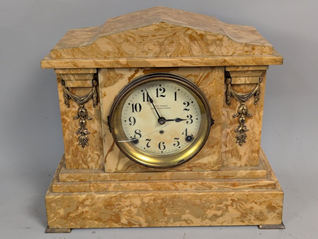 Seth Thomas Adamantine Ding Dong Strike Mantel Clock Collectible Vintage Decor (1 of 9)