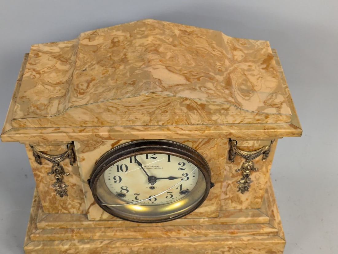 Seth Thomas Adamantine Ding Dong Strike Mantel Clock Collectible Vintage Decor - 2