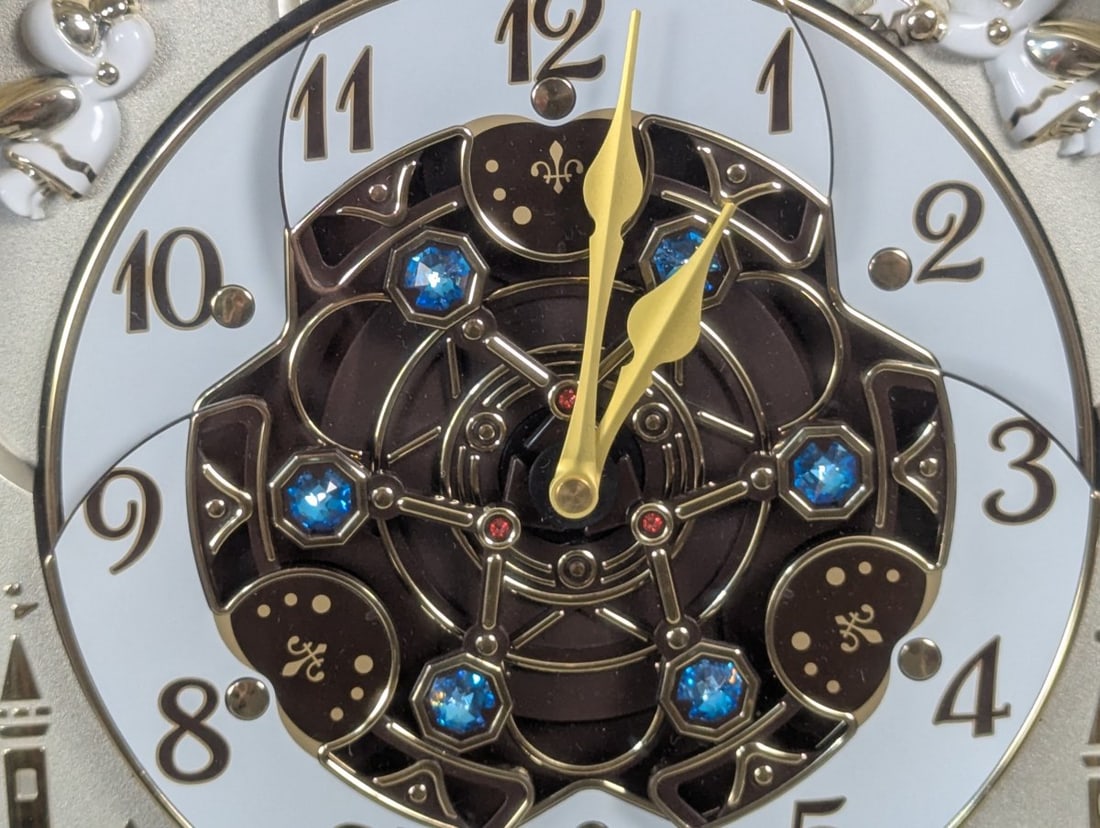 Seiko Melodies in Motion Musical Wall Clock QXM491B with Swarovski Crystals - 3