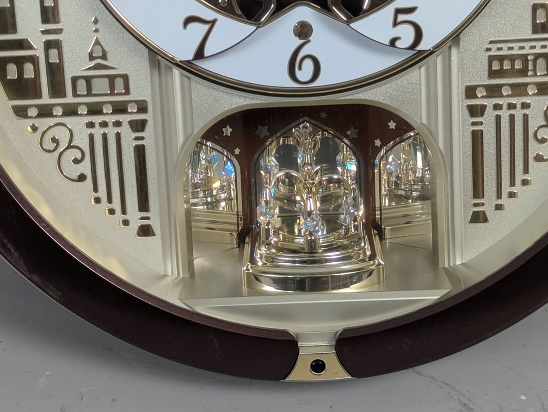 Seiko Melodies in Motion Musical Wall Clock QXM491B with Swarovski Crystals - 4
